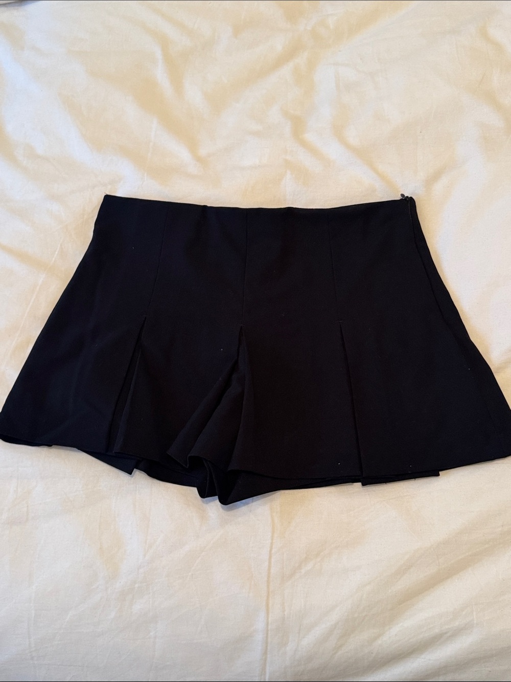 Zara Black Pleated Skort Shorts - Women